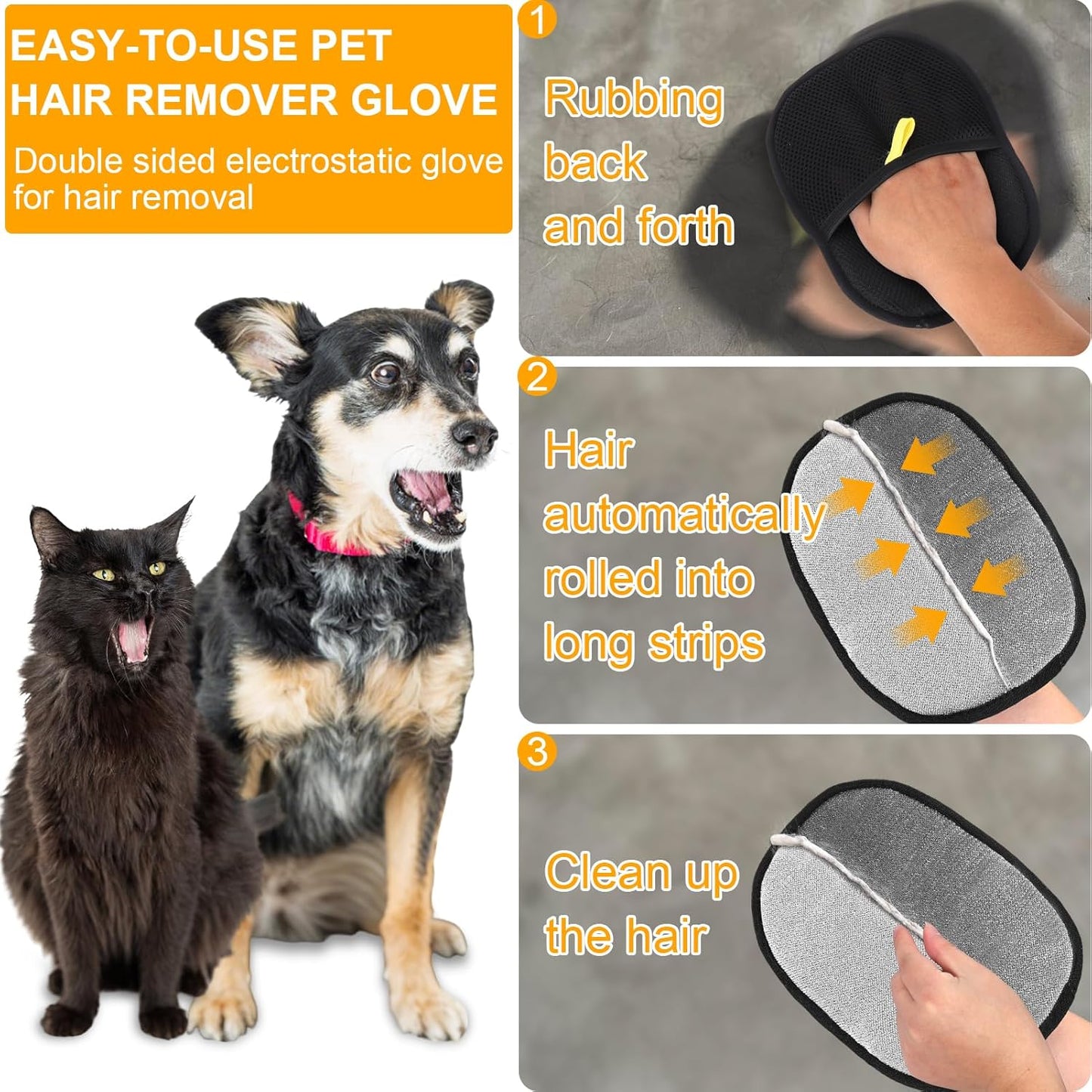 🎁KØB 1 FÅ 1 GRATIS🔥Handsker til fjernelse af dyrehår🐱🐕