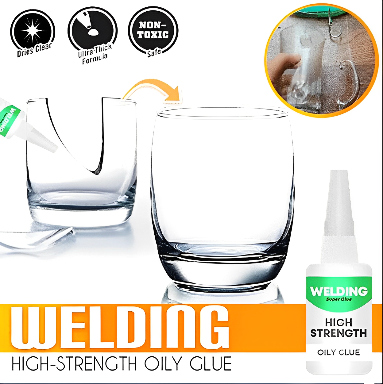 Sidste dag 1+1 gratis ⏰ - Lovandi EasyGlue™ - Olieholdig svejselim med høj styrke