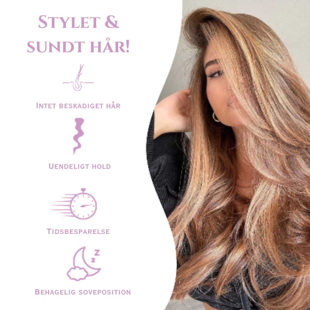 (1+1 Gratis) Ylvis BunBun Krøllejern - Varmefri, Plejende og Perfekt til Salon-Look derhjemme!