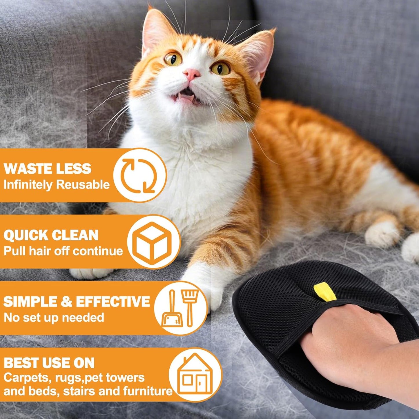 🎁KØB 1 FÅ 1 GRATIS🔥Handsker til fjernelse af dyrehår🐱🐕