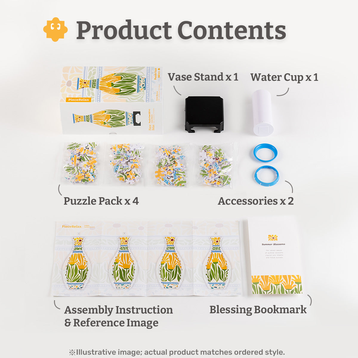 PieceRealx | Puzzle Vase - Product Contents