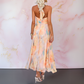 Naomi™ | Elegant Figursyet Kjole med Akvarelprint