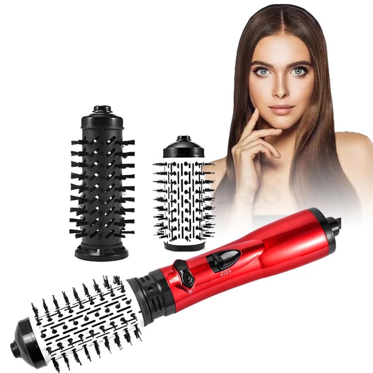 🎁 50% KORTING!! 3-in-1 heteluchtstyler en roterende föhn – Droogt, krult en stijlt!
