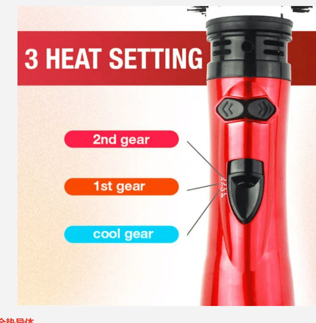 🎁 50% KORTING!! 3-in-1 heteluchtstyler en roterende föhn – Droogt, krult en stijlt!