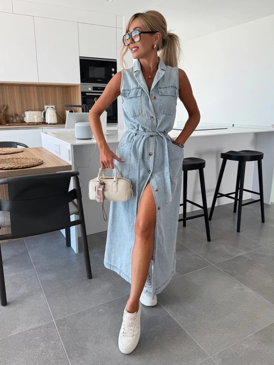 Louisa | Maxi Denim Kjole