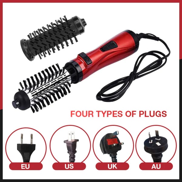 🎁 50% KORTING!! 3-in-1 heteluchtstyler en roterende föhn – Droogt, krult en stijlt!